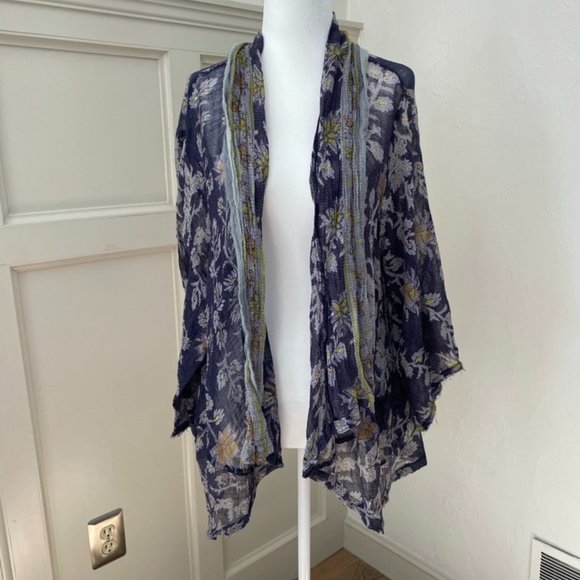 Free People Other - Free People Sheer Floral Kimono Cover up XS/S